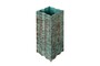Casa Padrino Luxus Vase Blau 21 x 21 x H. 53 cm - Schlanke hohe Steingut Vase im Rustic Blue Finish - Luxus Deko Accessoires