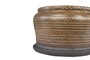 Casa Padrino Luxus Vase Braun  34-50 x H. 14-35,5 cm - Breite organisch geformte Deko Vase aus Steingut in Braun - Luxus Deko Accessoires