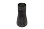Casa Padrino Luxus Vase Grau  26,5 x H. 53 cm - Hohe Deko Vase aus massivem Farbglas in dunklem Grau - Luxus Deko Accessoires