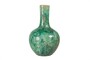 Casa Padrino Luxus Vase Gr�n  21 x H. 32 cm - Schlanke Deko Vase aus Steingut in Gr�n - Luxus Deko Accessoires