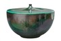 Casa Padrino Luxus Vase Gr�n  28 x H. 19 cm - Breite Steingut Vase Otis S - Luxus Deko Accessoires