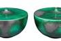 Casa Padrino Luxus Vase Gr�n  28 x H. 19 cm - Breite Steingut Vase Otis S - Luxus Deko Accessoires