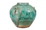 Casa Padrino Luxus Vase Gr�n  32 x H. 30 cm - Gro�e bauchige Deko Vase aus Steingut in Gr�n - Luxus Deko Accessoires