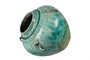 Casa Padrino Luxus Vase Gr�n  32 x H. 30 cm - Gro�e bauchige Deko Vase aus Steingut in Gr�n - Luxus Deko Accessoires