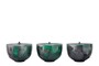 Casa Padrino Luxus Vase Gr�n  33 x H. 25,5 cm - Breite Deko Vase aus Steingut in sattem Gr�n - Luxus Deko Accessoires