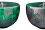 Casa Padrino Luxus Vase Gr�n  33 x H. 25,5 cm - Breite Deko Vase aus Steingut in sattem Gr�n - Luxus Deko Accessoires