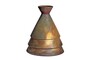 Casa Padrino Luxus Vase Kupferfarben  15,5 x H. 19 cm - Steingut Vase Raku mit matter Kupferoberfl�che - Luxus Deko Accessoires