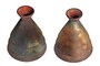 Casa Padrino Luxus Vase Kupferfarben  15,5 x H. 19 cm - Steingut Vase Raku mit matter Kupferoberfl�che - Luxus Deko Accessoires