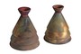Casa Padrino Luxus Vase Kupferfarben  15,5 x H. 19 cm - Steingut Vase Raku mit matter Kupferoberfl�che - Luxus Deko Accessoires