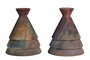 Casa Padrino Luxus Vase Kupferfarben  15,5 x H. 19 cm - Steingut Vase Raku mit matter Kupferoberfl�che - Luxus Deko Accessoires
