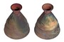 Casa Padrino Luxus Vase Kupferfarben  15,5 x H. 19 cm - Steingut Vase Raku mit matter Kupferoberfl�che - Luxus Deko Accessoires