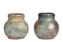 Casa Padrino Luxus Vase Kupferfarben  16 x H. 14,5 cm - Steingut Vase Raku mit matter Kupferoberfl�che - Luxus Deko Accessoires