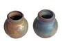 Casa Padrino Luxus Vase Kupferfarben  16 x H. 14,5 cm - Steingut Vase Raku mit matter Kupferoberfl�che - Luxus Deko Accessoires