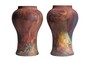 Casa Padrino Luxus Vase Kupferfarben  22 x H. 34 cm - Deko Vase aus Steingut mit matter kupferfarbener Oberfl�che im Raku-Stil - Luxus Deko Accessoires