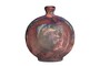 Casa Padrino Luxus Vase Kupferfarben 21 x 13 x H. 24 cm - Raku Vase aus Steingut mit matter Kupferglasur - Luxus Deko Accessoires
