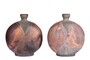 Casa Padrino Luxus Vase Kupferfarben 21 x 13 x H. 24 cm - Steingut Vase im Raku Stil mit Copper Matt Glasur - Luxus Deko Accessoires