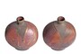 Casa Padrino Luxus Vase Kupferfarben 21 x 13 x H. 24 cm - Steingut Vase im Raku Stil mit Copper Matt Glasur - Luxus Deko Accessoires