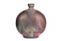 Casa Padrino Luxus Vase Kupferfarben 21 x 13 x H. 24 cm - Steingut Vase im Raku Stil mit Copper Matt Glasur - Luxus Deko Accessoires
