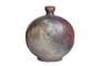 Casa Padrino Luxus Vase Kupferfarben 33 x 13 x H. 37 cm - Raku Vase aus Steingut mit Copper Matt Glasur und Marmoreffekt - Luxus Deko Accessoires