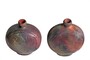 Casa Padrino Luxus Vase Kupferfarben 33 x 13 x H. 37 cm - Raku Vase aus Steingut mit Copper Matt Glasur und Marmoreffekt - Luxus Deko Accessoires