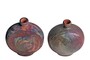 Casa Padrino Luxus Vase Kupferfarben 33 x 13 x H. 37 cm - Raku Vase aus Steingut mit Copper Matt Glasur und Marmoreffekt - Luxus Deko Accessoires