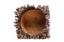 Casa Padrino Luxus Vase Naturfarben 30 x 30 x H. 40 cm - Massive Vase Sui aus hochwertigem Teakholz - Luxus Deko Accessoires