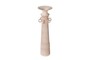 Casa Padrino Luxus Vase Rosa  15 x H. 54,5 cm - Hohe schlanke Vase Datoga Choker aus Steingut mit Ringen am Hals - Luxus Deko Accessoires