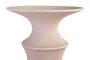 Casa Padrino Luxus Vase Rosa  15 x H. 54,5 cm - Hohe schlanke Vase Datoga Choker aus Steingut mit Ringen am Hals - Luxus Deko Accessoires
