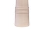 Casa Padrino Luxus Vase Rosa  15 x H. 54,5 cm - Hohe schlanke Vase Datoga Choker aus Steingut mit Ringen am Hals - Luxus Deko Accessoires