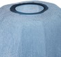 Casa Padrino Luxus Deko Glas Vase Blau  33 x H. 32 cm - Mundgeblasene Blumenvase - Luxus Deko Accessoires