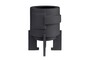 Casa Padrino Luxus Vase Schwarz 22 x 22 x H. 29 cm - Deko Vase aus Steingut mit Black Diamond Glasur - Luxus Deko Accessoires