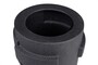 Casa Padrino Luxus Vase Schwarz 22 x 22 x H. 29 cm - Deko Vase aus Steingut mit Black Diamond Glasur - Luxus Deko Accessoires
