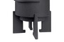 Casa Padrino Luxus Vase Schwarz 22 x 22 x H. 29 cm - Deko Vase aus Steingut mit Black Diamond Glasur - Luxus Deko Accessoires