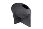 Casa Padrino Luxus Vase Schwarz 30 x 18 x H. 21 cm - Breite Steingut Vase der OVO Serie mit Black Diamond Glasur - Luxus Deko Accessoires