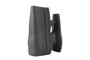 Casa Padrino Luxus Vase Schwarz 32 x 15 x H. 41 cm - Keramik Vase der Linked Serie mit strukturierter Oberfl�che - Luxus Deko Accessoires