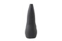 Casa Padrino Luxus Vase Schwarz 32 x 15 x H. 41 cm - Keramik Vase der Linked Serie mit strukturierter Oberfl�che - Luxus Deko Accessoires