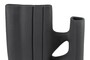 Casa Padrino Luxus Vase Schwarz 32 x 15 x H. 41 cm - Keramik Vase der Linked Serie mit strukturierter Oberfl�che - Luxus Deko Accessoires