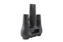 Casa Padrino Luxus Vase Schwarz 38,5 x 18 x H. 45 cm - Gro�e Keramik Vase der Linked Serie mit strukturierter Oberfl�che - Luxus Deko Accessoires