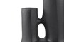 Casa Padrino Luxus Vase Schwarz 38,5 x 18 x H. 45 cm - Gro�e Keramik Vase der Linked Serie mit strukturierter Oberfl�che - Luxus Deko Accessoires