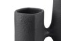 Casa Padrino Luxus Vase Schwarz 38,5 x 18 x H. 45 cm - Gro�e Keramik Vase der Linked Serie mit strukturierter Oberfl�che - Luxus Deko Accessoires