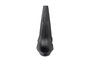 Casa Padrino Luxus Vase Schwarz 38,5 x 18 x H. 45 cm - Gro�e Keramik Vase der Linked Serie mit strukturierter Oberfl�che - Luxus Deko Accessoires