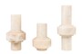 Casa Padrino Luxus Vasen 3er Set  13 x H. 20 / 25 / 31 cm - Drei Vasen aus hochwertigem mattem Onyx - Luxus Deko Accessoires