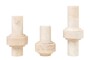 Casa Padrino Luxus Vasen 3er Set  13 x H. 20 / 25 / 31 cm - Drei Vasen aus hochwertigem mattem Onyx - Luxus Deko Accessoires