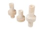 Casa Padrino Luxus Vasen 3er Set  13 x H. 20 / 25 / 31 cm - Drei Vasen aus hochwertigem mattem Onyx - Luxus Deko Accessoires