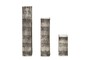 Casa Padrino Luxus Vasen 3er Set Schwarz / Wei� - 3 rechteckige Vasen aus feinem Porzellan in Schwarz-Wei� - Luxus Deko Accessoires