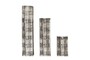 Casa Padrino Luxus Vasen 3er Set Schwarz / Wei� - 3 rechteckige Vasen aus feinem Porzellan in Schwarz-Wei� - Luxus Deko Accessoires
