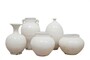 Casa Padrino Luxus Vasen 5er Set H. 13-25 cm - 5 Keramik Vasen in unterschiedlichen Formen und Gr��en - Luxus Deko Accessoires