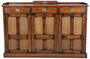 Casa Padrino Luxus Vintage Stil Sideboard mit 3 T�ren und 3 Schubladen Braun / Naturfarben 177,5 x 46 x H. 119,5 cm - Massivholz Schrank - Vintage Stil M�bel - Luxus M�bel - Massivholz M�bel