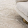 Casa Padrino Luxus Viskose Teppich Silber-Sandfarben 300 x 400 cm - Handgewebter Wohnzimmer & Hotel Teppich - Wohnzimmer Deko Accessoires - Luxus Kollektion