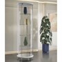 Casa Padrino Luxus Ladenvitrine Hellgrau / Hochglanz Wei� / Silber H. 190 cm - Ladeneinrichtung - Boutique M�bel - Made in Italy 